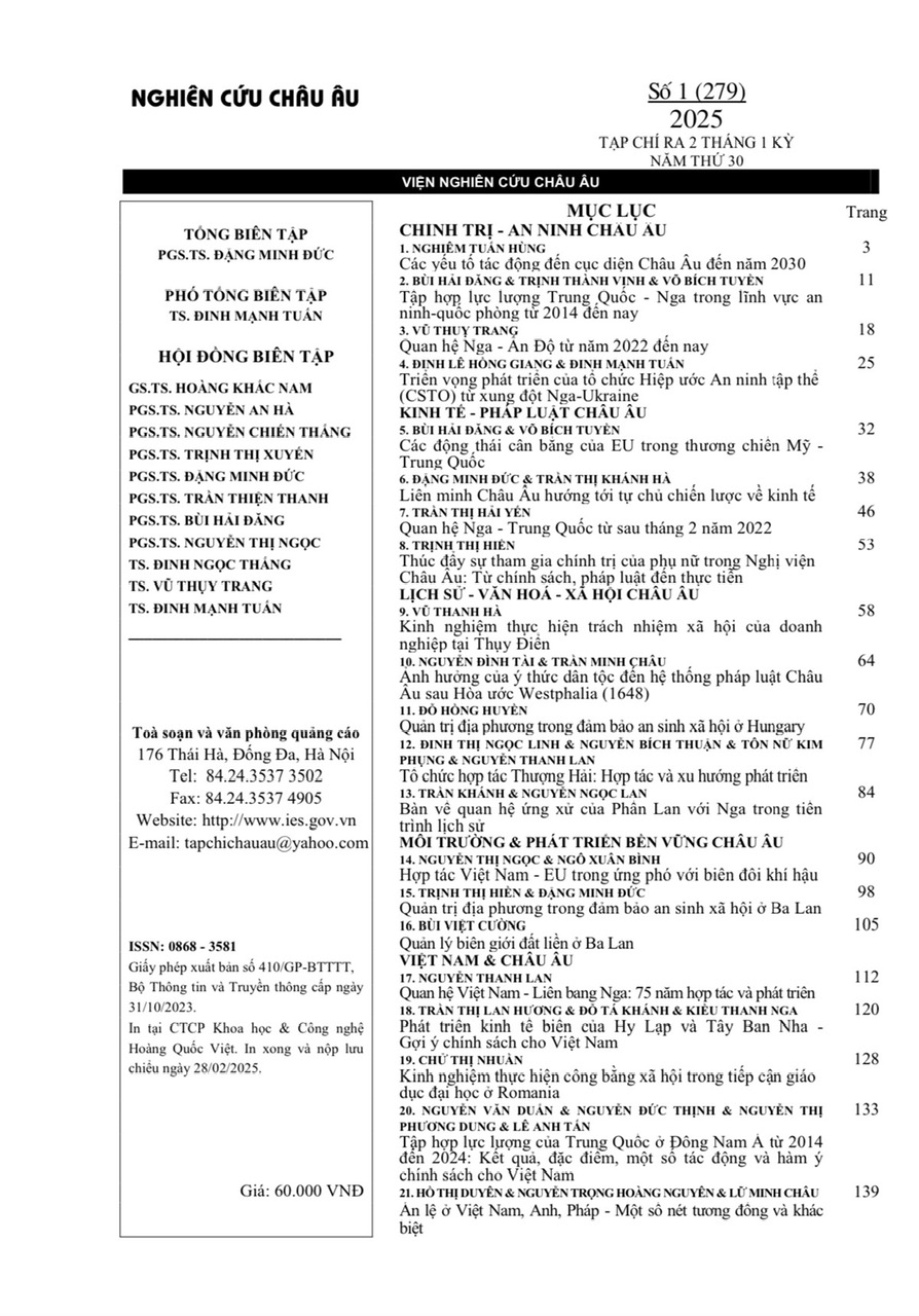 Mục lục Tiếng Việt số 01/2025